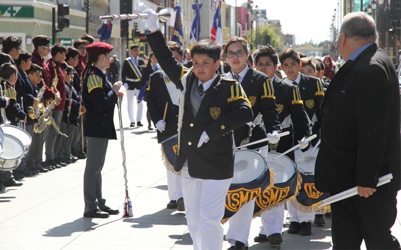 Banda de Guerra participó en conmemoración de los 500 años del hallazgo del estrecho de Magallanes