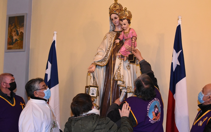Se realizó misa en Conmemoración a la Virgen del Carmen